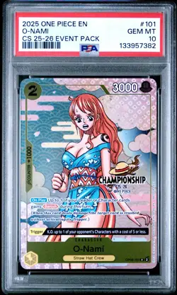 2025 ONE PIECE CHAMPIONSHIP 2025-26 CS 25-26 EVENT PACK #101 O-NAMI PSA 10 - Image 1