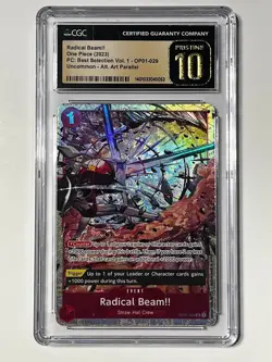 2023 One Piece Radical Beam!! OP01-02 Best Selection Vol.1 Eng CGC PRISTINE 10 - Image 1