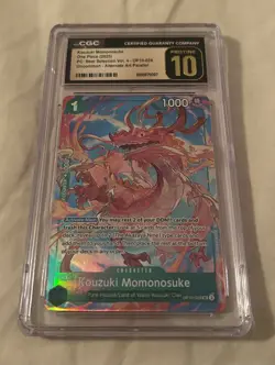 2025 ONE PIECE CCG KOUZUKI MOMONOSUKE ALTERNATE ART OP10-028 CGC 10 PRISTINE PT - Image 1
