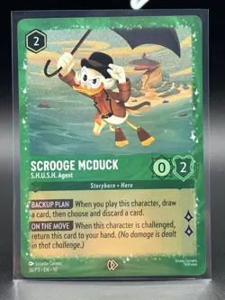 Glimmer Foil Scrooge McDuck S.H.U.S.H. Agent 36/P3 Disney Lorcana Promo - Image 2