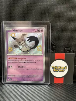 Pokemon TCG Mimikyu Scarlet & Violet Paldean Fates Holo Shiny Rare Card 160/091 - Image 1