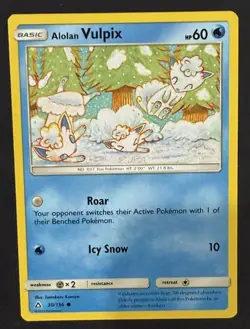 Alolan Vulpix 30/156 SM - Ultra Prism LP Pokemon Card TCG - Image 1