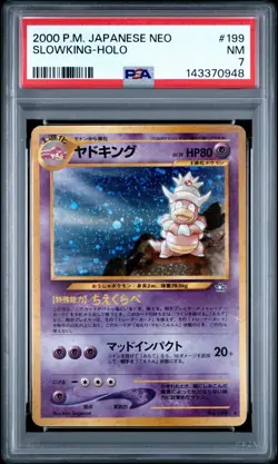 PSA 7 Slowking 199 Japanese Neo Pokemon Card 2000 US Seller - Image 1