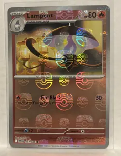 Lampent 017/086 White Flare - Master Ball Holo English Pokemon Card - NM/Mint - Image 1