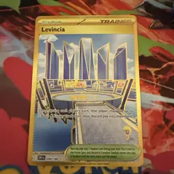 Pokemon TCG Trainer Card Levincia Stadium Gold 244/182 Destined Rivals NM Card - Image 1