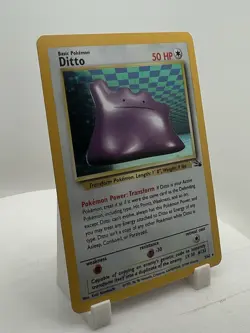 Pokemon TCG Fossil Ditto 3/62 Holo Rare Basic 50 HP English Card - NM - Clean! - Image 2