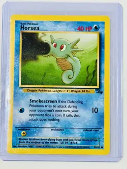 Pokemon TCG Horsea Fossil Unlimited Common Card 49/62 - Image 1