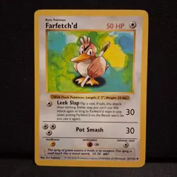 1999 Farfetch'd Pokemon Base Set Shadowless 27/102 Old Original 1st Year Card - Image 1