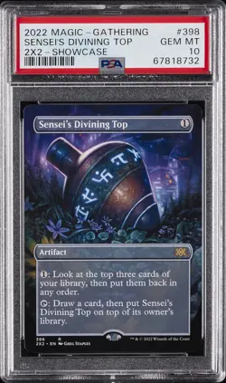 2022 MTG DOUBLE MASTERS 2022 SC #398 SENSEI'S DIVINING TOP PSA 10 - Image 1
