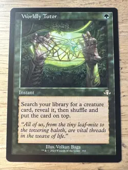 [1x] Worldly Tutor - Retro Frame Near Mint, English Dominaria Remastered - Image 1
