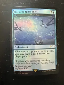 Magic: The Gathering Enchantment Unstable Harmonics (rhystic study) Foil Rare - Image 1