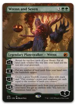 Wrenn and Seven (Borderless) #278 (NM) Midnight Hunt MID Magic MTG - Image 1