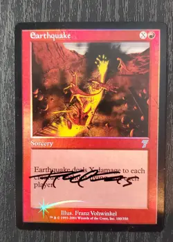 Mtg Foil 7th Earthquake Signed - Image 1