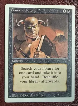 Demonic Tutor - MtG Revised/3rd Ed. - Uncommon LP/MP 1994 - Image 2