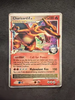 2009 Pokemon Charizard G LV.X #DP45 Diamond and Pearl Black Star Promo Holo MP - Image 1