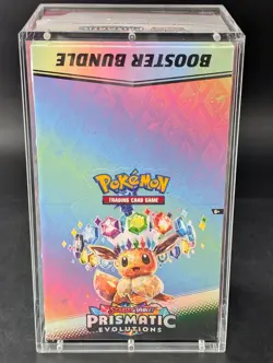 Pokemon SV8.5 Prismatic Evolutions Sealed Booster Bundle Display W/Acrylic Case - Image 1