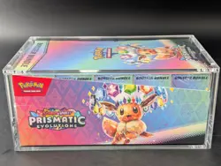 Pokemon SV8.5 Prismatic Evolutions Sealed Booster Bundle Display W/Acrylic Case - Image 4