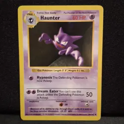 1999 Haunter Pokemon Base Set Shadowless 29/102 Vintage Original 1st Year Card - Image 1