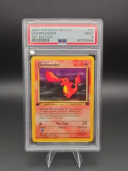 2000 Pokemon Charmander 1st Edition #50/82 Team Rocket PSA 9 Mint 60702599 - Image 1