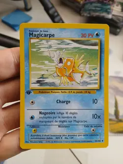 Pokemon TCG Magikarp Base Set French Magicarpe 35/102 1st Edition NM - Image 1