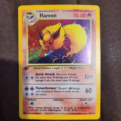 Flareon Jungle Set 3/64 1st Edition Holo Pokemon TCG Card - Vintage - Image 1