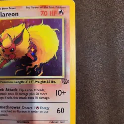 Flareon Jungle Set 3/64 1st Edition Holo Pokemon TCG Card - Vintage - Image 3
