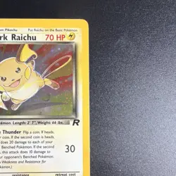 Pokemon Dark Raichu Team Rocket Holo Rare 83/82 2000 70 HP English Card - Image 2