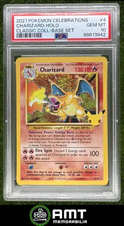 Charizard Holo PSA 10 2021 Pokemon Sword Shield Celebrations Classic Base #4/102 - Image 1