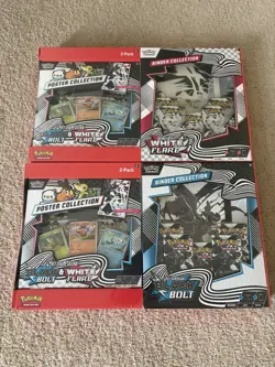 Pokemon Black Bolt and White Flare Binder + Poster Collection Sam's Club Bundles - Image 1