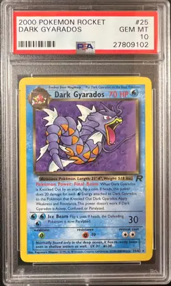 2000 POKEMON ROCKET DARK GYARADOS #25 UNLIMITED PSA 10 - Image 1