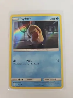 Pokemon TCG Psyduck Detective Pikachu 7/18 Holo Common - Image 1