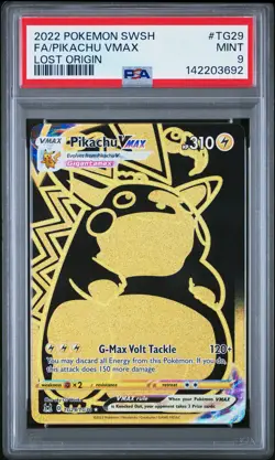 3692 Pikachu VMAX 2022 Pokemon Sword & Shield Lost Origin #TG29 PSA 9 - Image 1