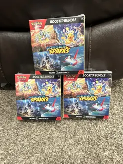 Lot Of 3 Pokemon Scarlet And Violet Surging Sparks Booster Bundle Factory Sealed - Image 1