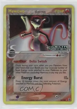 Mewtwo Reverse Foil Pokemon EX Delta Species #12 2005 - Image 1