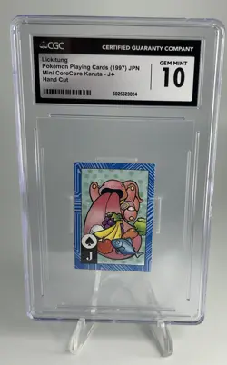 Lickitung 1997 Pokemon P/C Mini CoroCoro Karuta Hand Cut CGC Gem 10 POP 4! - Image 2