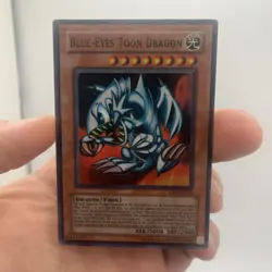 Yugioh card Blue-Eyes Toon Dragon DB1-EN066 Super Rare - Image 1