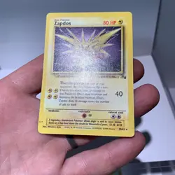 Pokemon TCG Zapdos Fossil Unlimited Rare Card 30/62 Damaged - Image 3