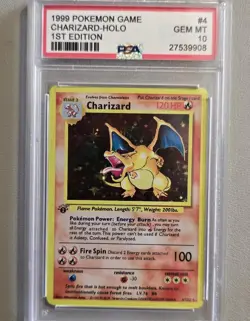 1999 Charizard Holo First Edition PSA 10 POKEMON Card Rare Check Slab Number - Image 1