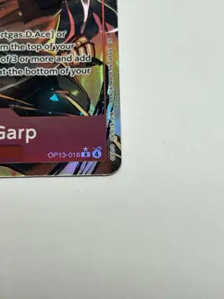 Monkey D. Garp Alt Art OP13-016 - One Piece English Card-Carrying on His Will - Image 3