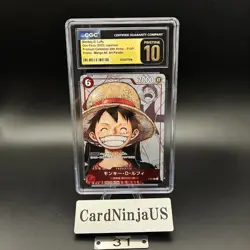 CGC 10 PRISTINE Monkey D. Luffy (Parallel) P-001 P 25th Edition - ONE PIECE Card - Image 1