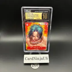 CGC 10 PRISTINE Portgas D. Ace P-028 Boichi Magazine Vol.16 Promo ONE PIECE Card - Image 1