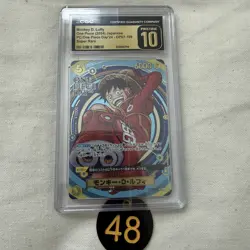 CGC 10 PRISTINE Luffy SR OP07-109 Japanese One Piece Promo Card ONE PIECE 48 - Image 1
