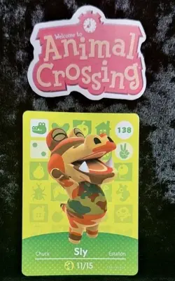 Animal Crossing Nintendo Amiibo Card Sly #138 Regular Card Stock Authentic - Image 1