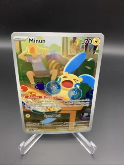 Minun Paradox Rift Holo Illustration Rare Pokemon TCG Card 194/182 NM Condition - Image 1