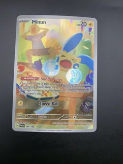 Minun Paradox Rift Holo Illustration Rare Pokemon TCG Card 194/182 NM Condition - Image 3