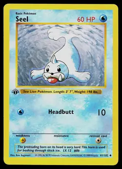 Pokemon Card - Seel 1st Edition Base Set Shadowless 41/102 - Image 1
