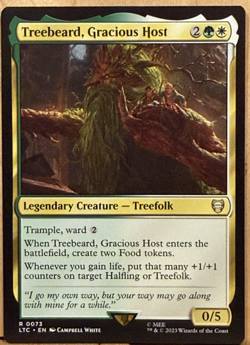 LIMITED EDITION Lord of the Rings MtG Treebeard, Gracious Host Unplayed NM - Image 1