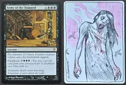 SKETCHED MtG Magic Pancoast _ Innistrad Artist Proof _ ARMY OF THE DAMNED _ Pink - Image 1