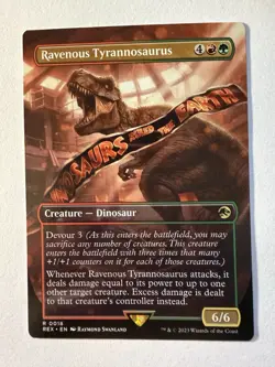 MTG Ravenous Tyrannosaurus (Borderless) - Universes Beyond: Jurassic World 0018 - Image 1