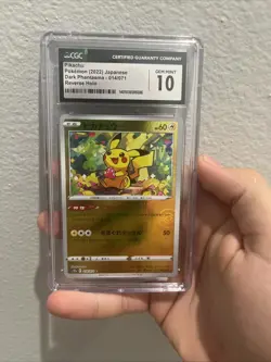 PSA 10MINT - Pikachu 014/071 (Dark Phantasma) Reverse Holo Japanese Pokemon Card - Image 1